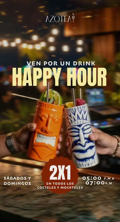 Happy hour, doble brindis